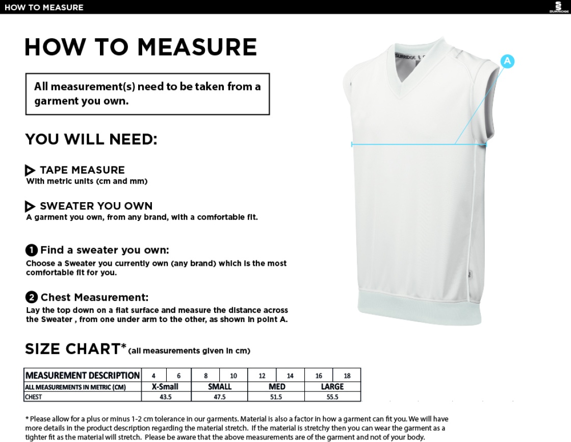 Wherwell CC - BLAST SLEEVELESS SWEATER - Women's - Size Guide