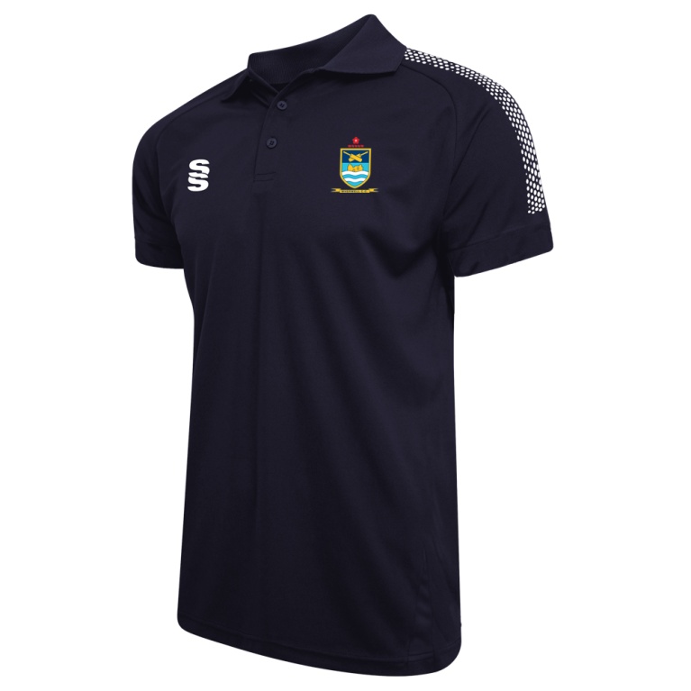 Dual Solid Colour Polo : Navy
