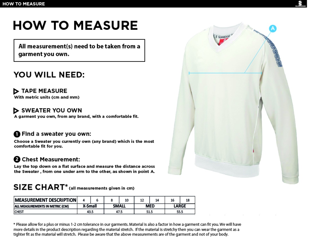 Wherwell CC - BLAST LONG SLEEVE SWEATER - Women's - Size Guide